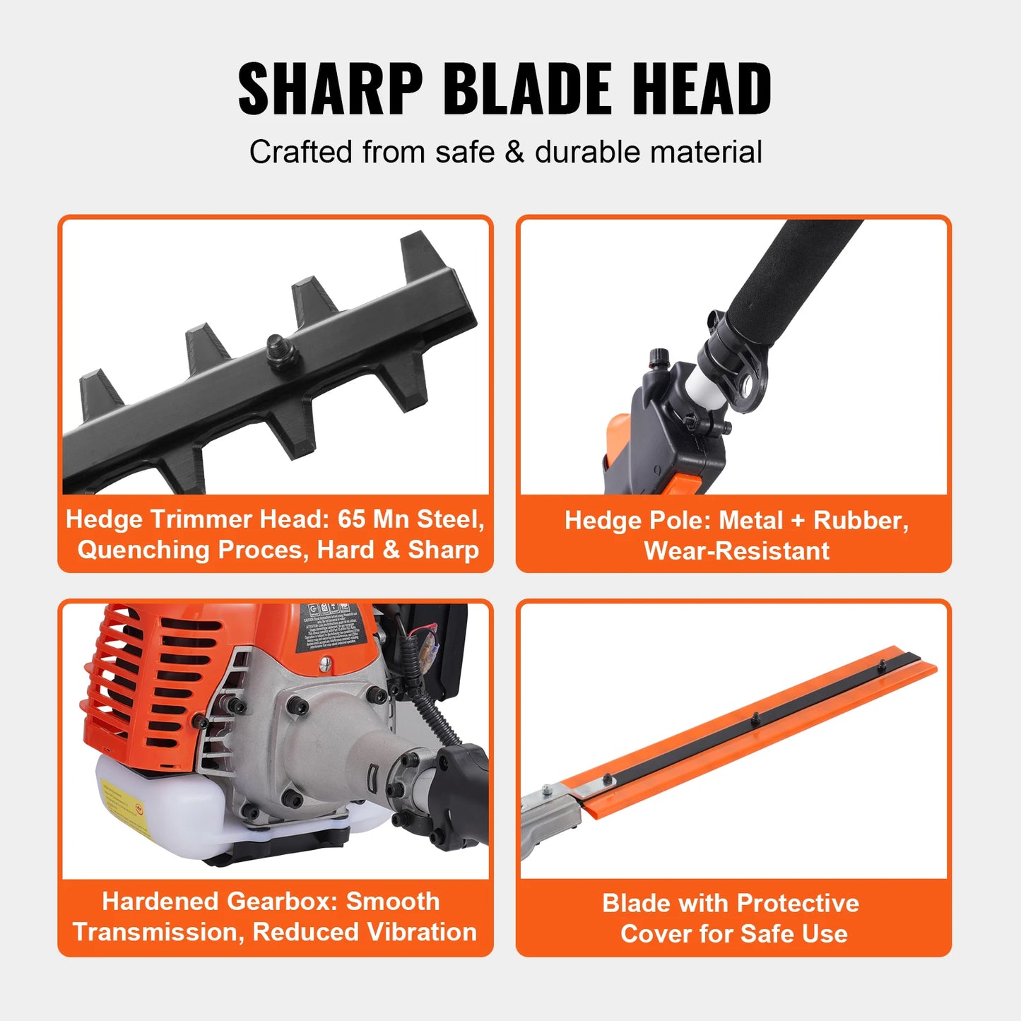 SucceBuy 33cc Gas Six In One Hedge Cutter Pole Saw