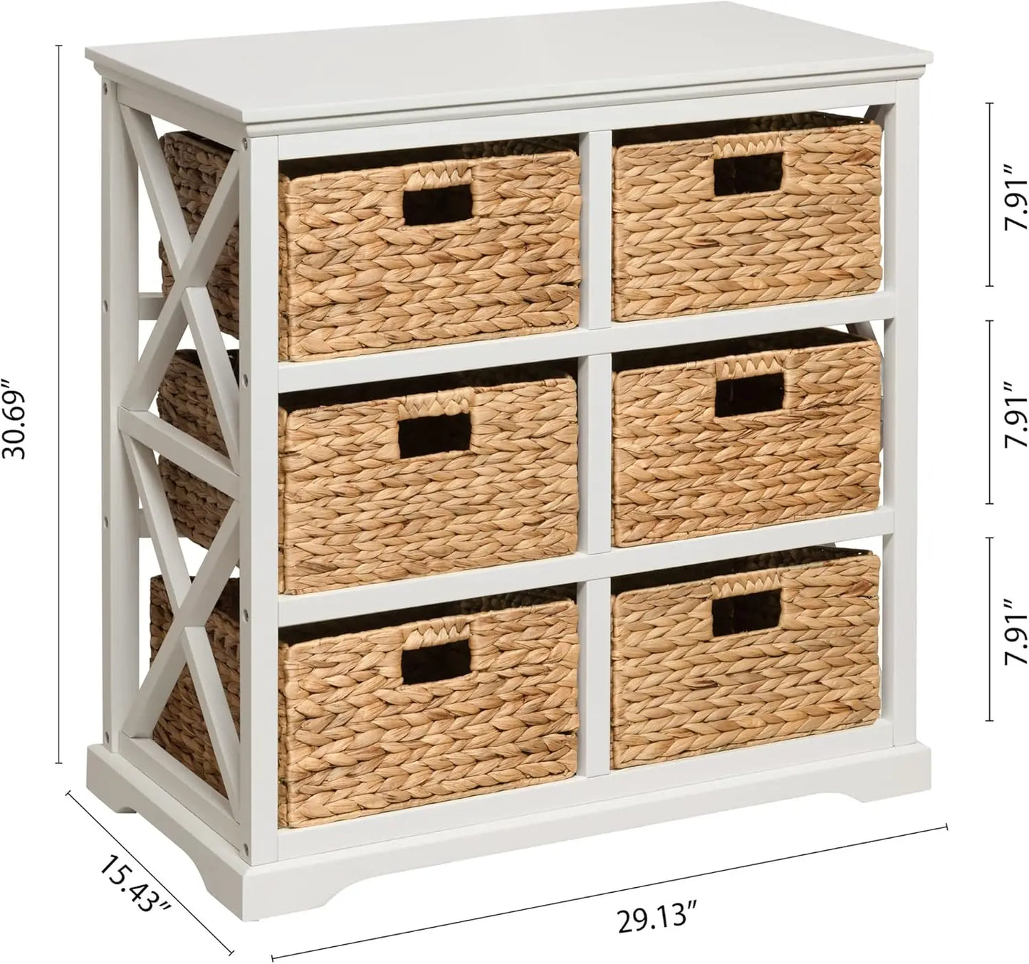 XMSJ Hampton Meadows 3 Tier X-Side End Storage Cabinet