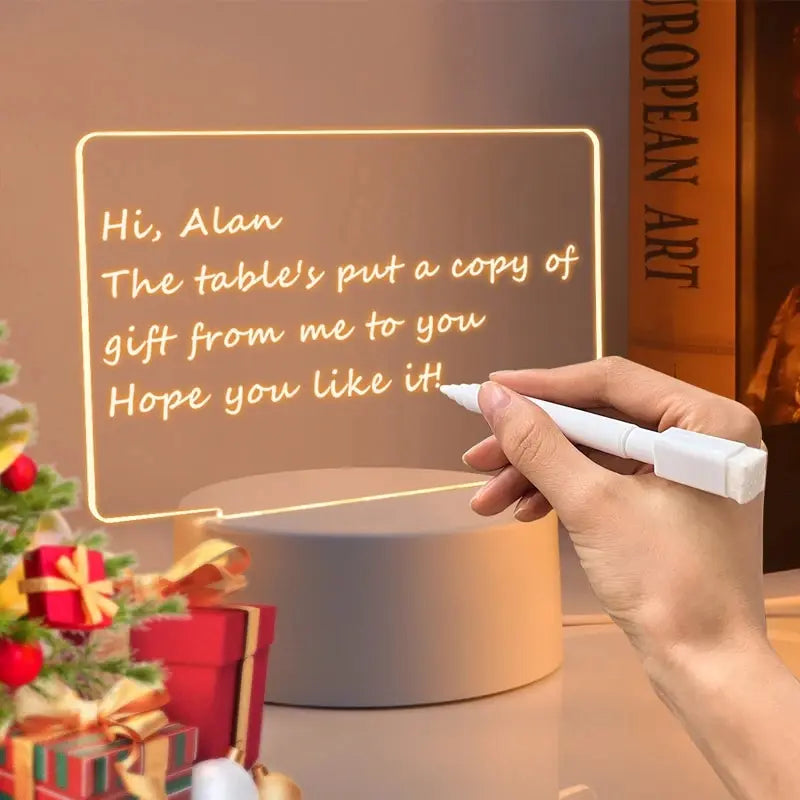 Led Luminous Message Board USB Light Desk Lamp Creative Gift