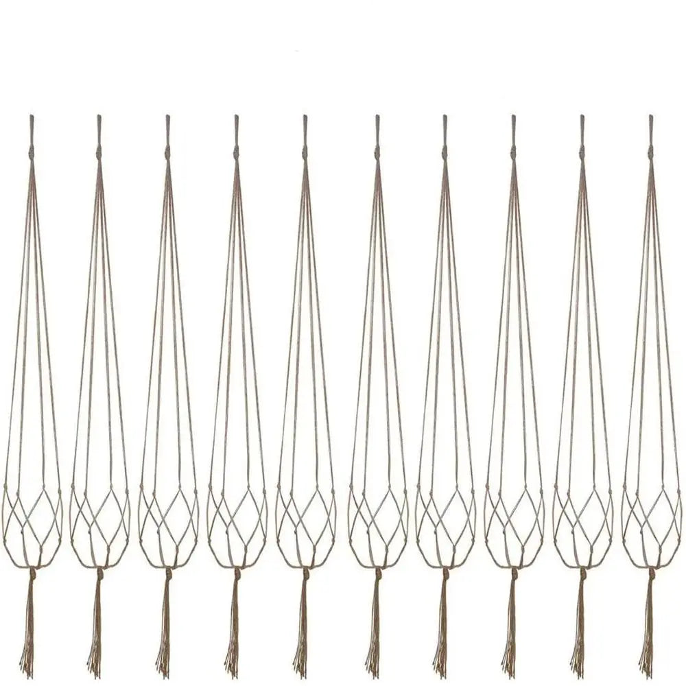 Jute Plant Hangers 10 Pack For Indoor And Outdoor Plants