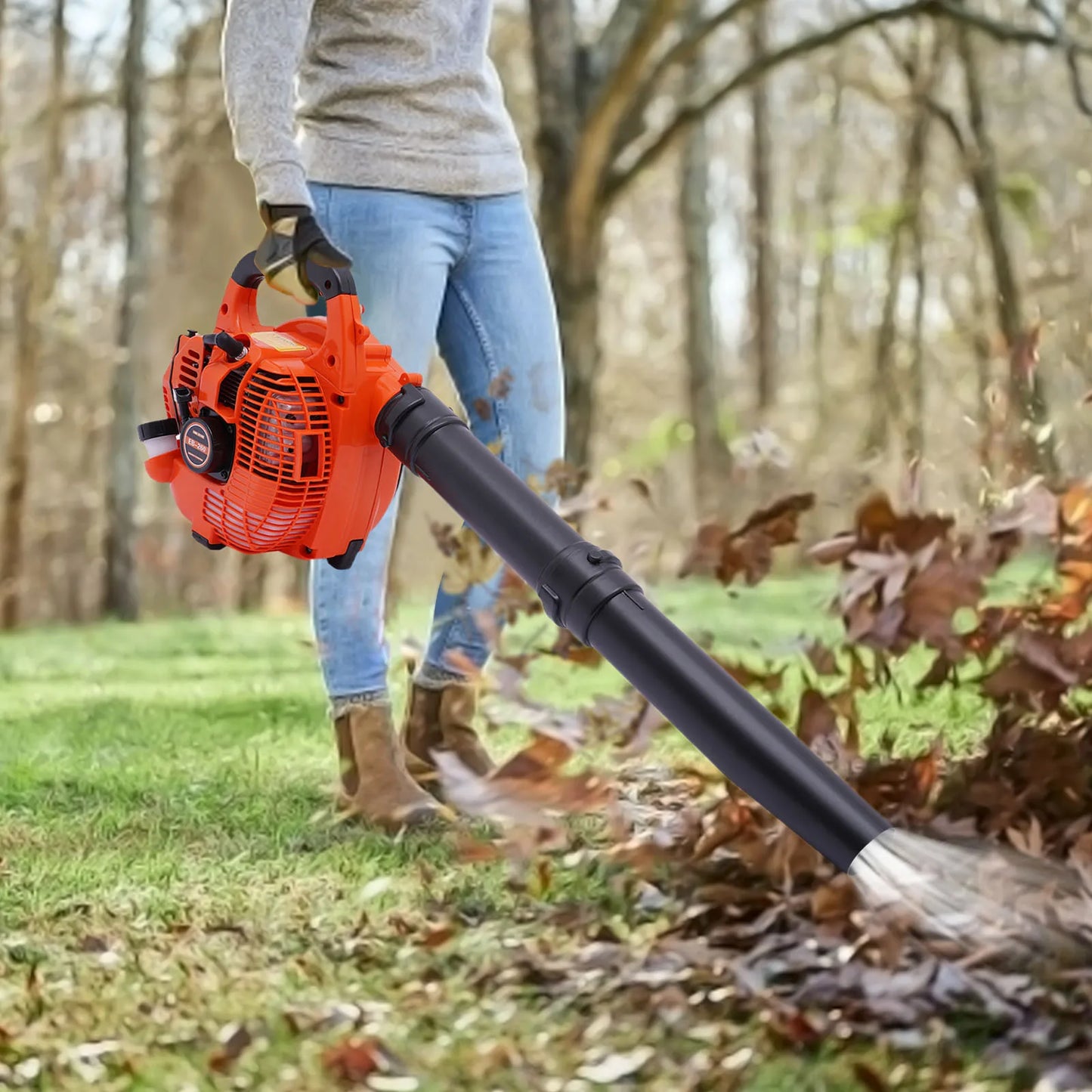 Gas Leaf Blower 25.4cc 2-Stroke, Commercial Handheld Tool