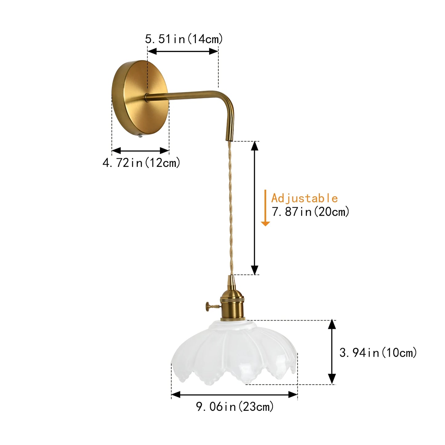GreeLustr Simple LED Wall Lamp Fixtures Copper Indoor