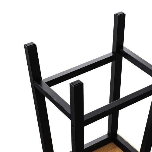 Solid Wood Bar Stools With Footrests Two Pack For Kitchen