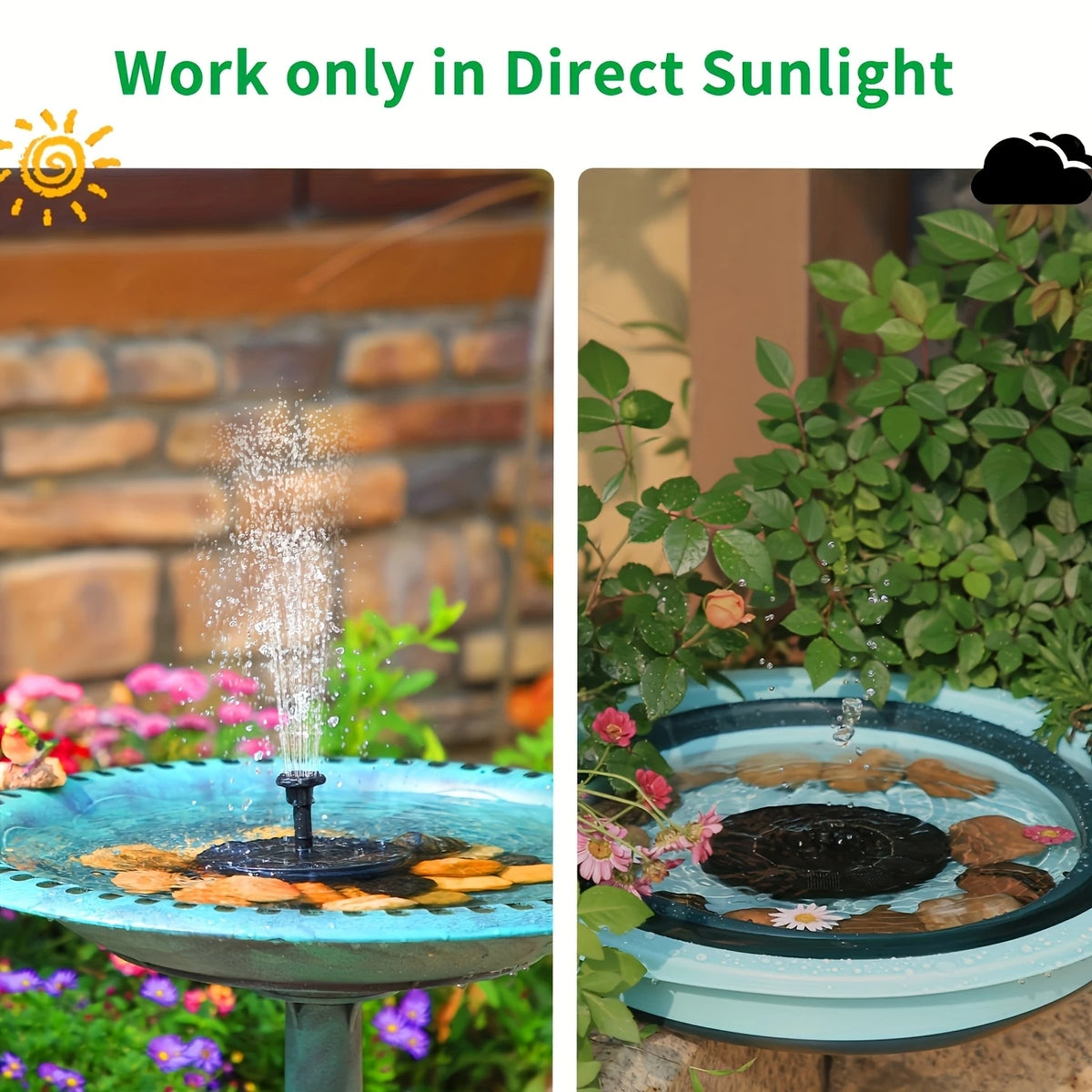 Floating Solar Water Fountain With Multiple Spray Nozzles Pond Decor
