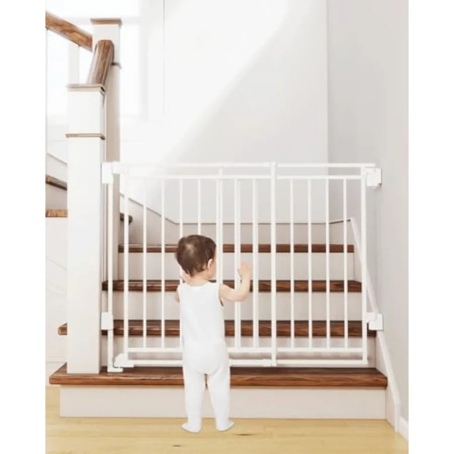 No Bottom Bar Baby Gate With Walk Through Door Hardware