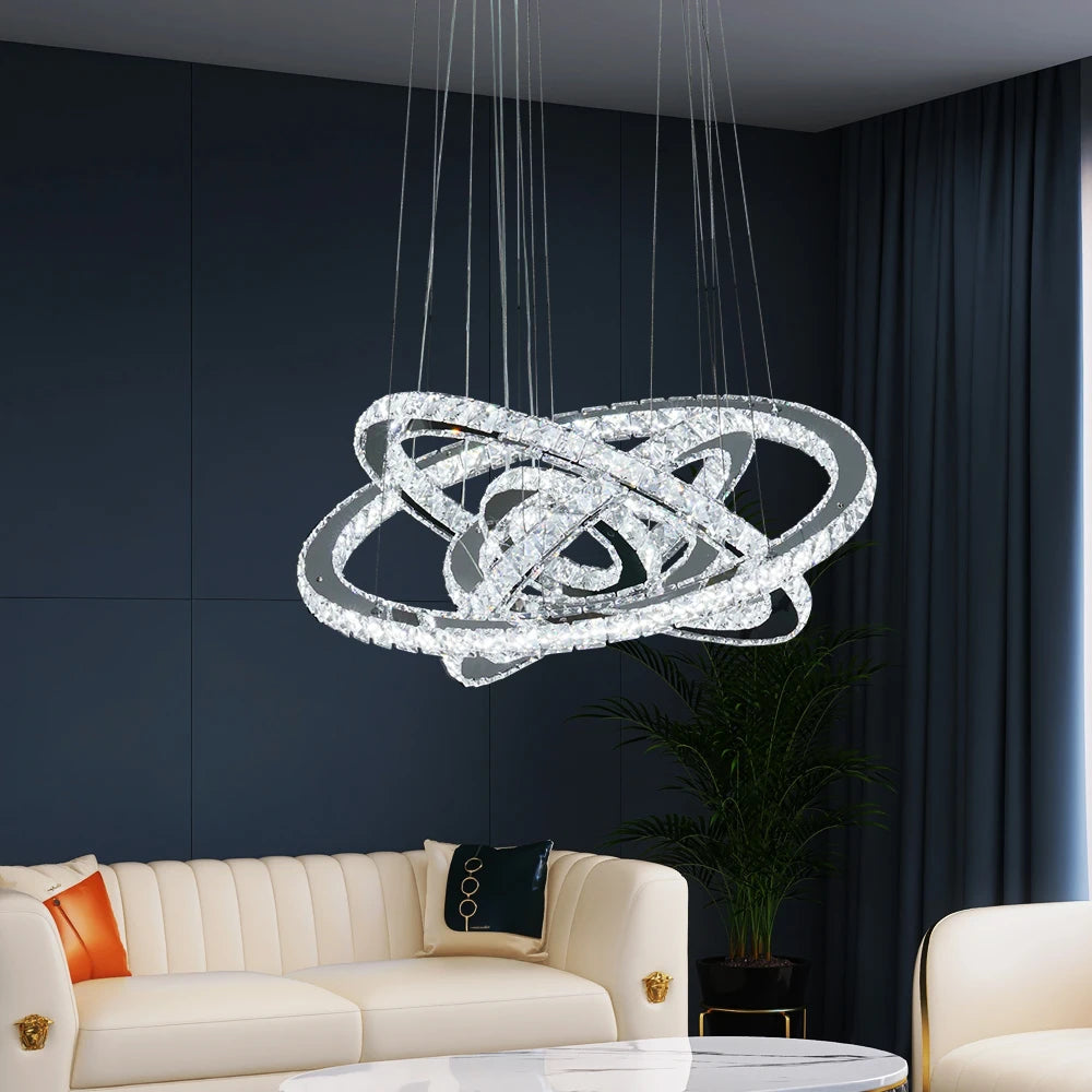 Vinilky Crystal Chandelier Pendant Lights For Living Room And Bedroom