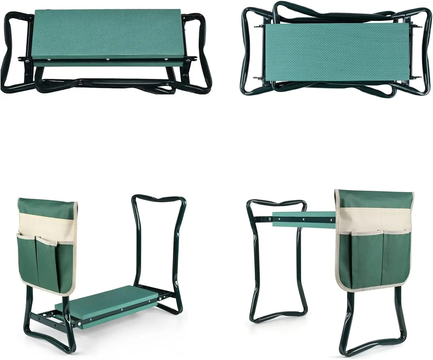 Upgraded Folding Garden Kneeler and Seat with Foam Pad