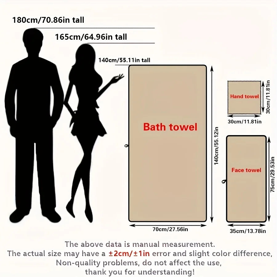 Cotton Bath Towel Set Absorbent And Quick Dry Premium