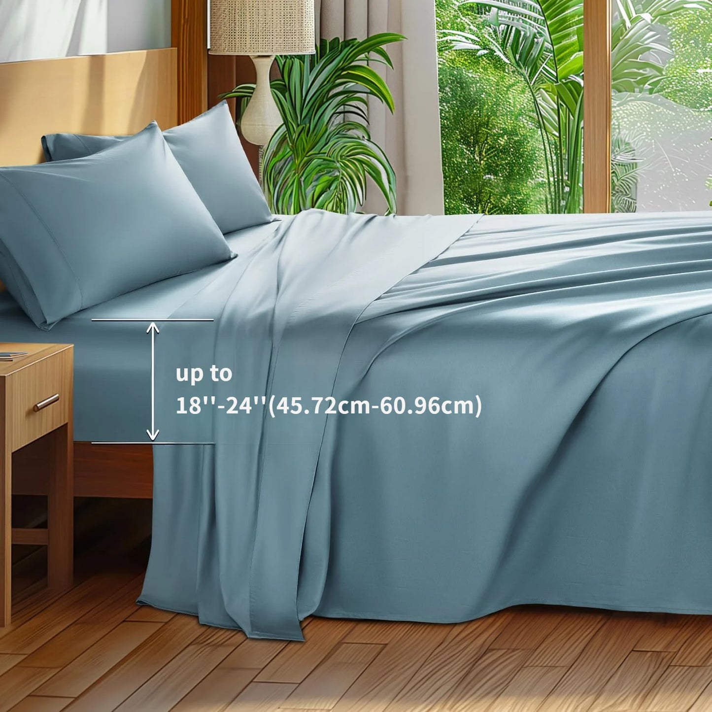 100 Percent Cotton Luxury Bed Sheets Set 600 Thread Count