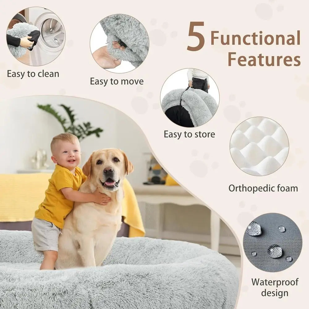 Memory Foam Dog Bed With Pillow And Strap