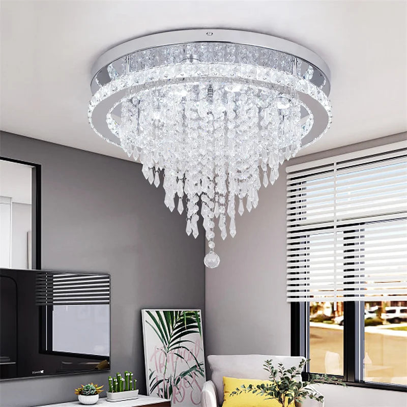 VETRULUS K9 Luxury Crystal Ceiling Lamp Smart LED Pendant Light