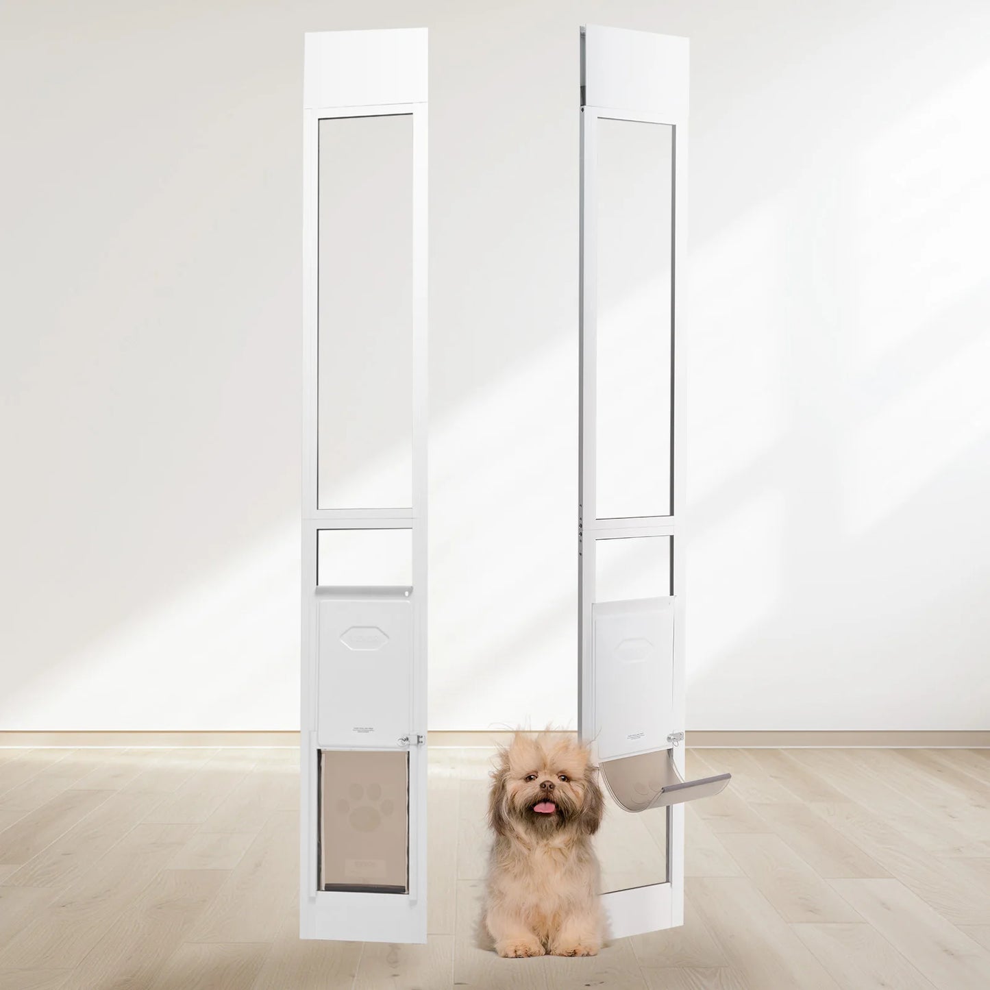 Adjustable Height Dog Door For Sliding Glass Doors Aluminum Frame