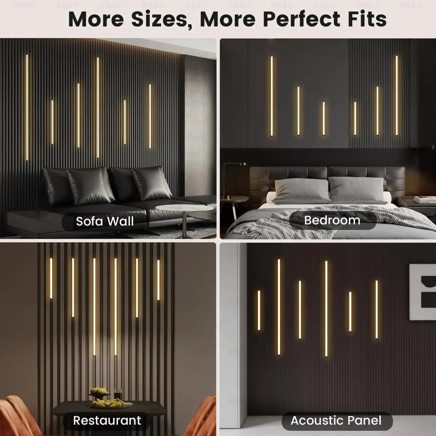 Slat Wall Lights Adhesive Panel Lights For Interior Decor