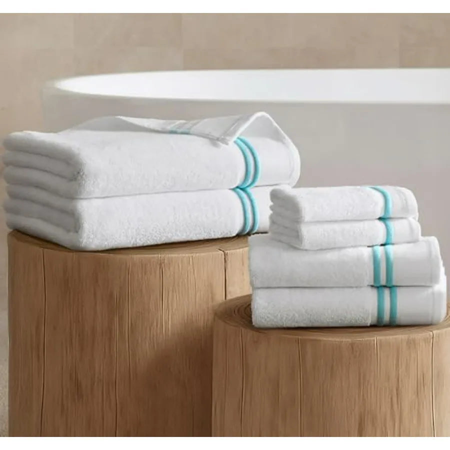 Six-Piece Cotton Bath Towel Set 600 GSM Quick Dry Hotel