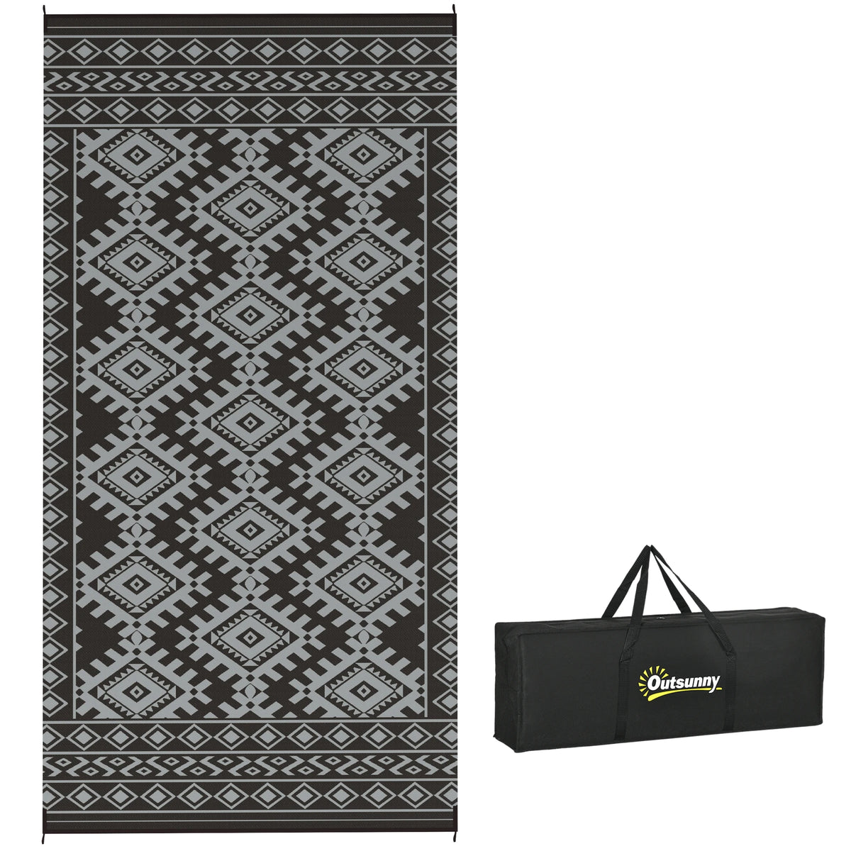 Modern Geometric Outdoor Rug Made From Durable Polypropylene Fabric