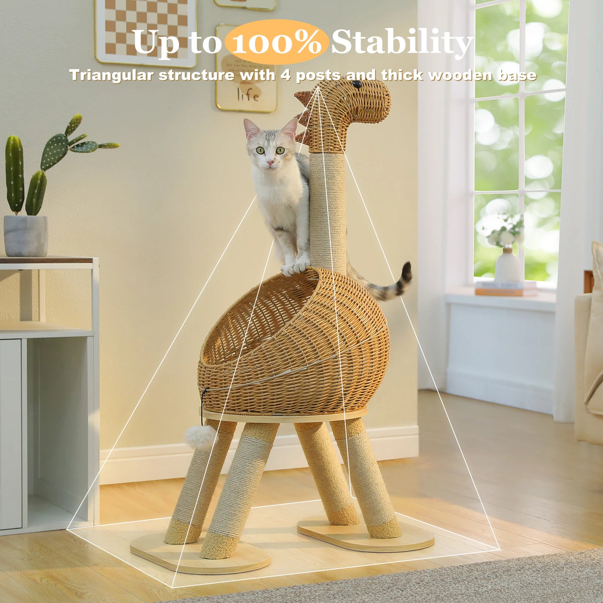 PAWZ Road Dinosaur Cat Tree Tower With Sisal Scratcher