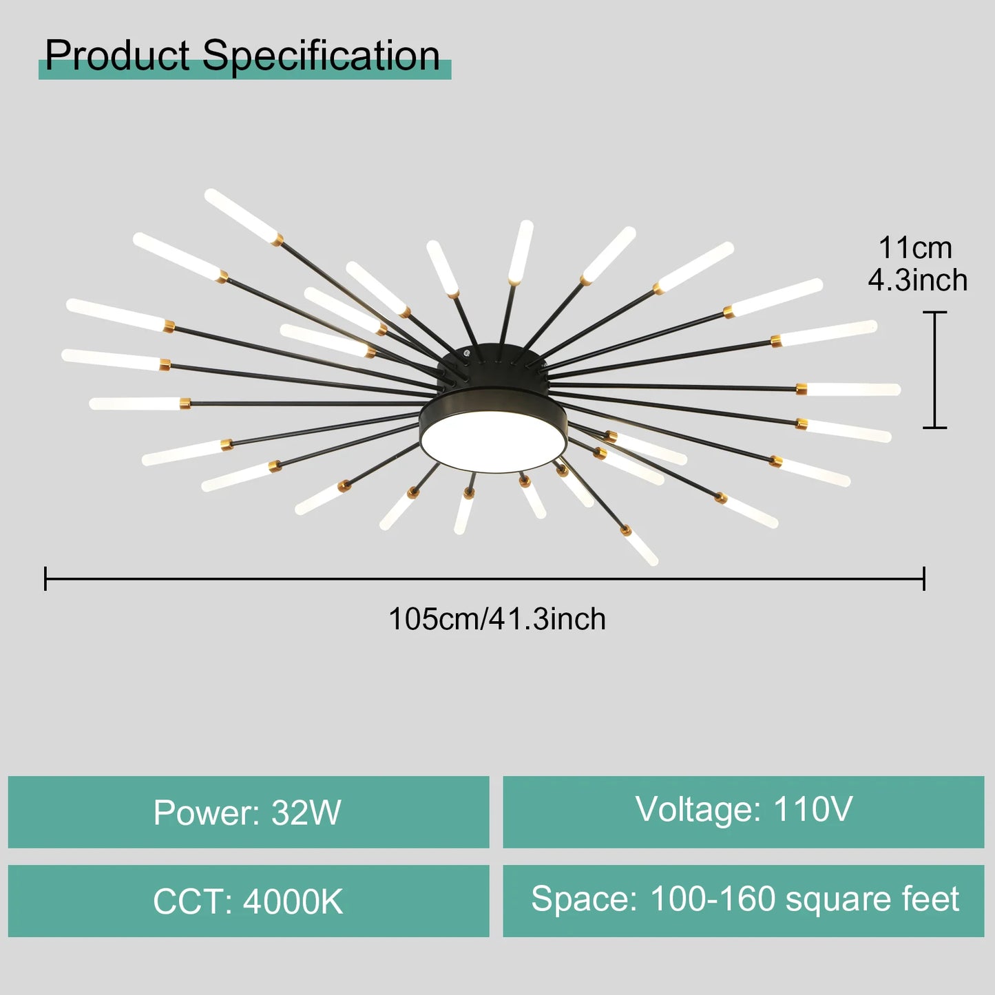 Modern LED Ceiling Light for Living Room and Bedroom