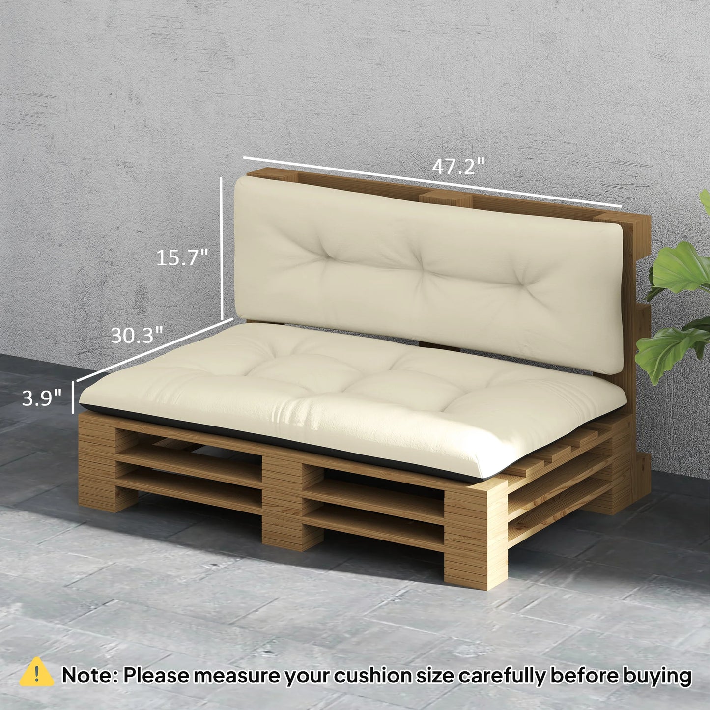Two Seat Pallet Cushions For Outdoor Patio Sofa Furniture