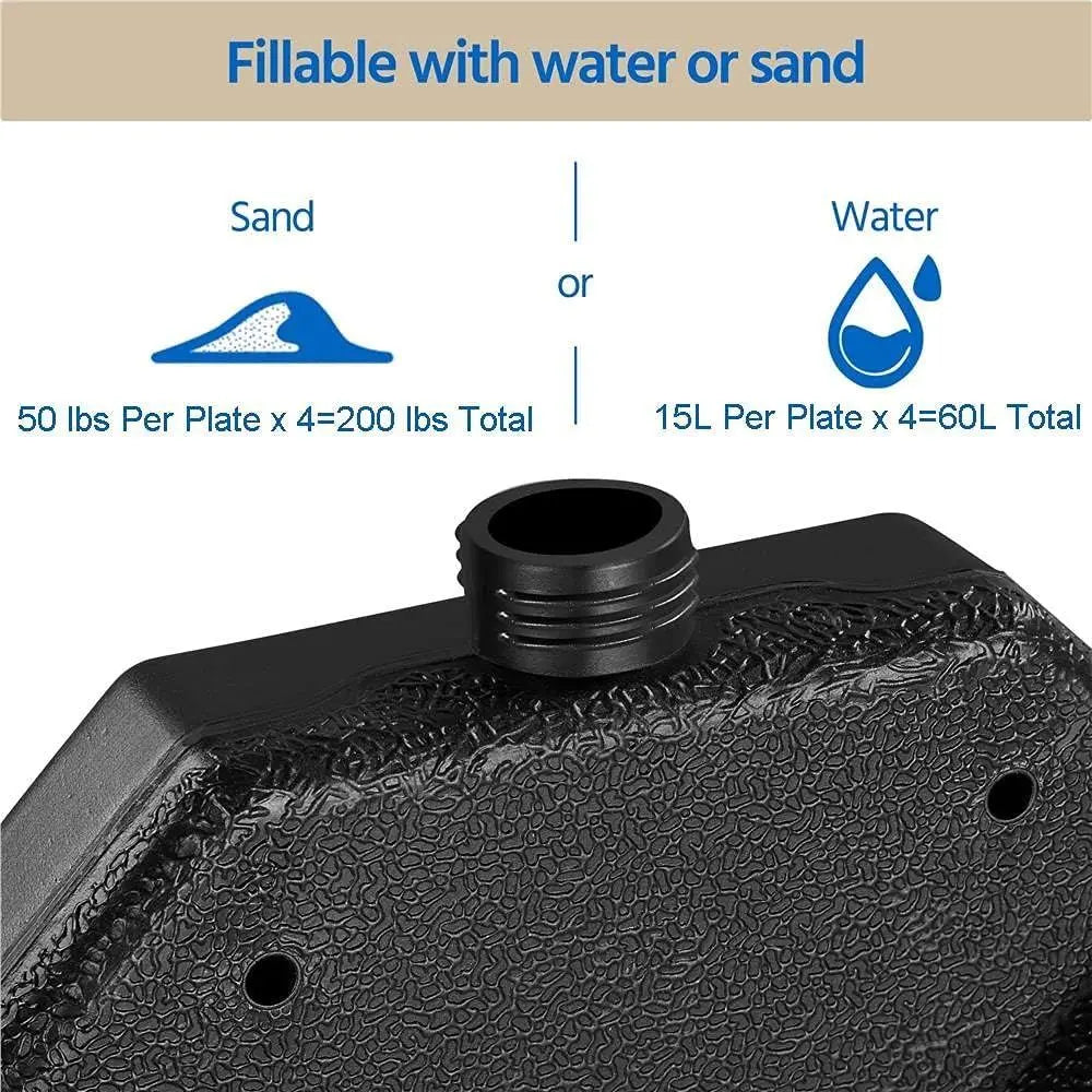 Cantilever Offset Umbrella Base 200lb Capacity Square ULock