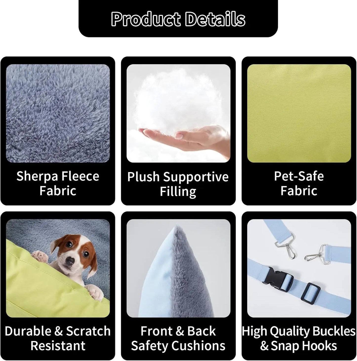 HiMISS Travel Carrier Car Seat For Small Dogs And Cats