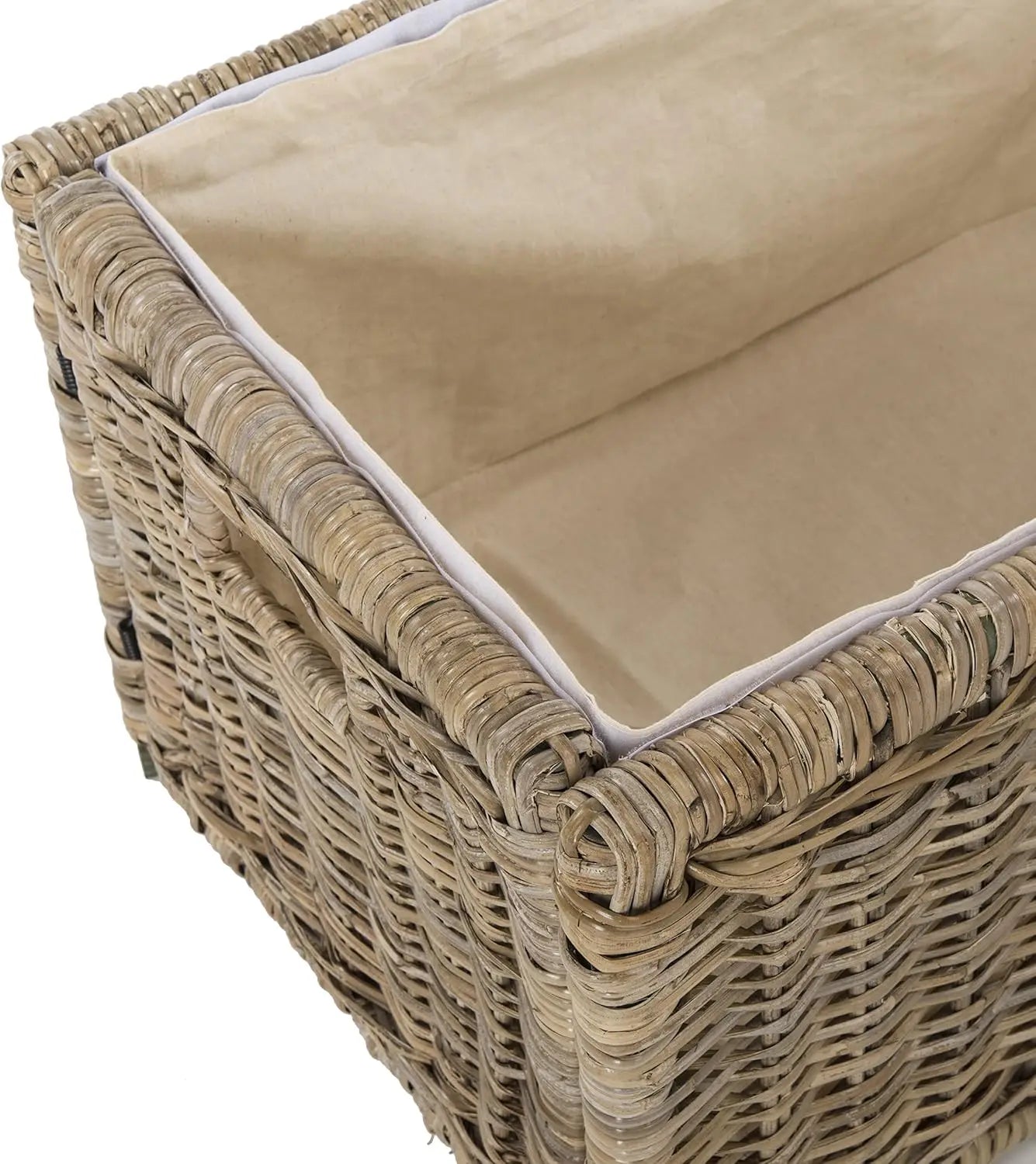 XMSJ HPM9002B Elijah Wicker Storage Trunk Collapsible