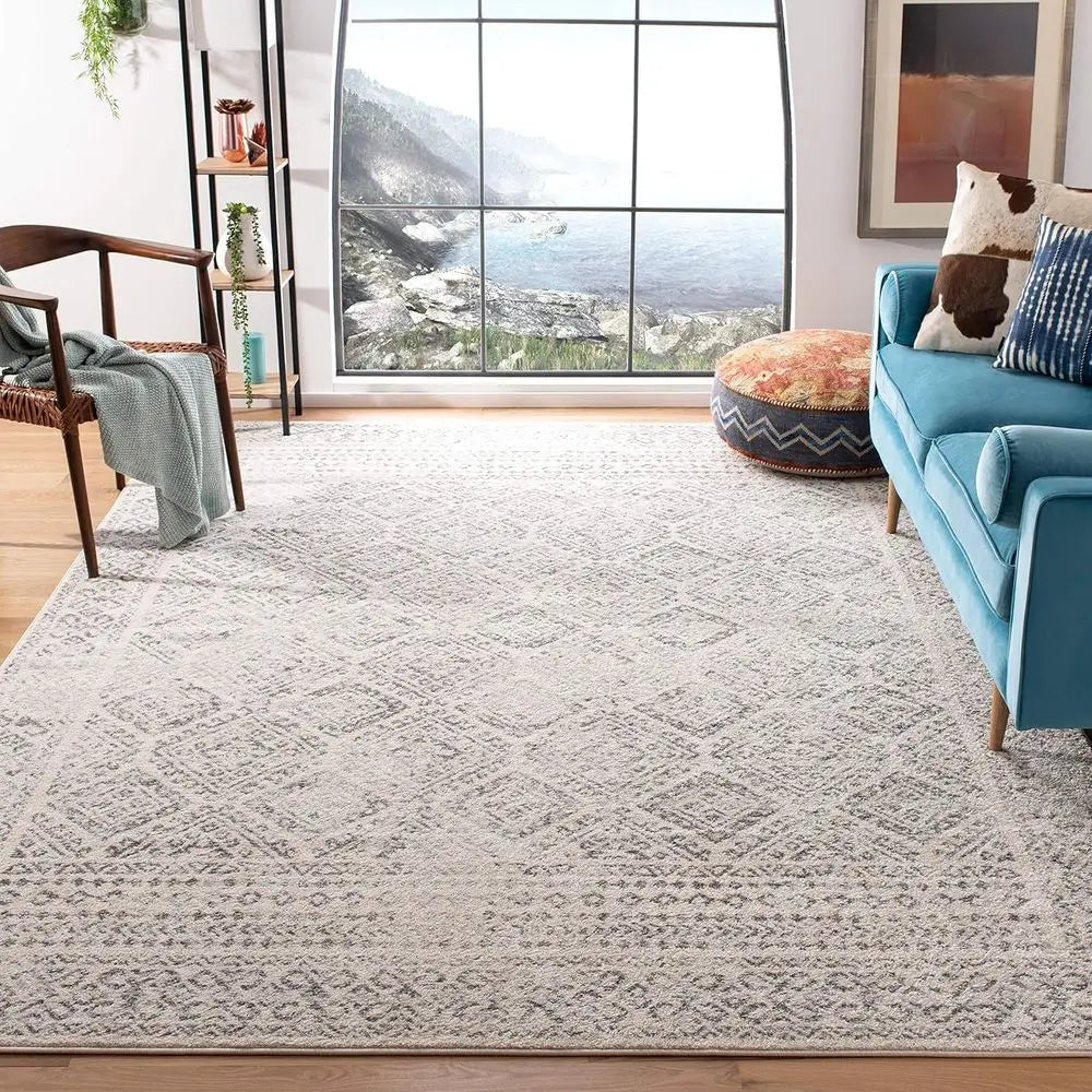 Kilim Moroccan Boho Distressed Area Rug Non-Shedding Easy Clean