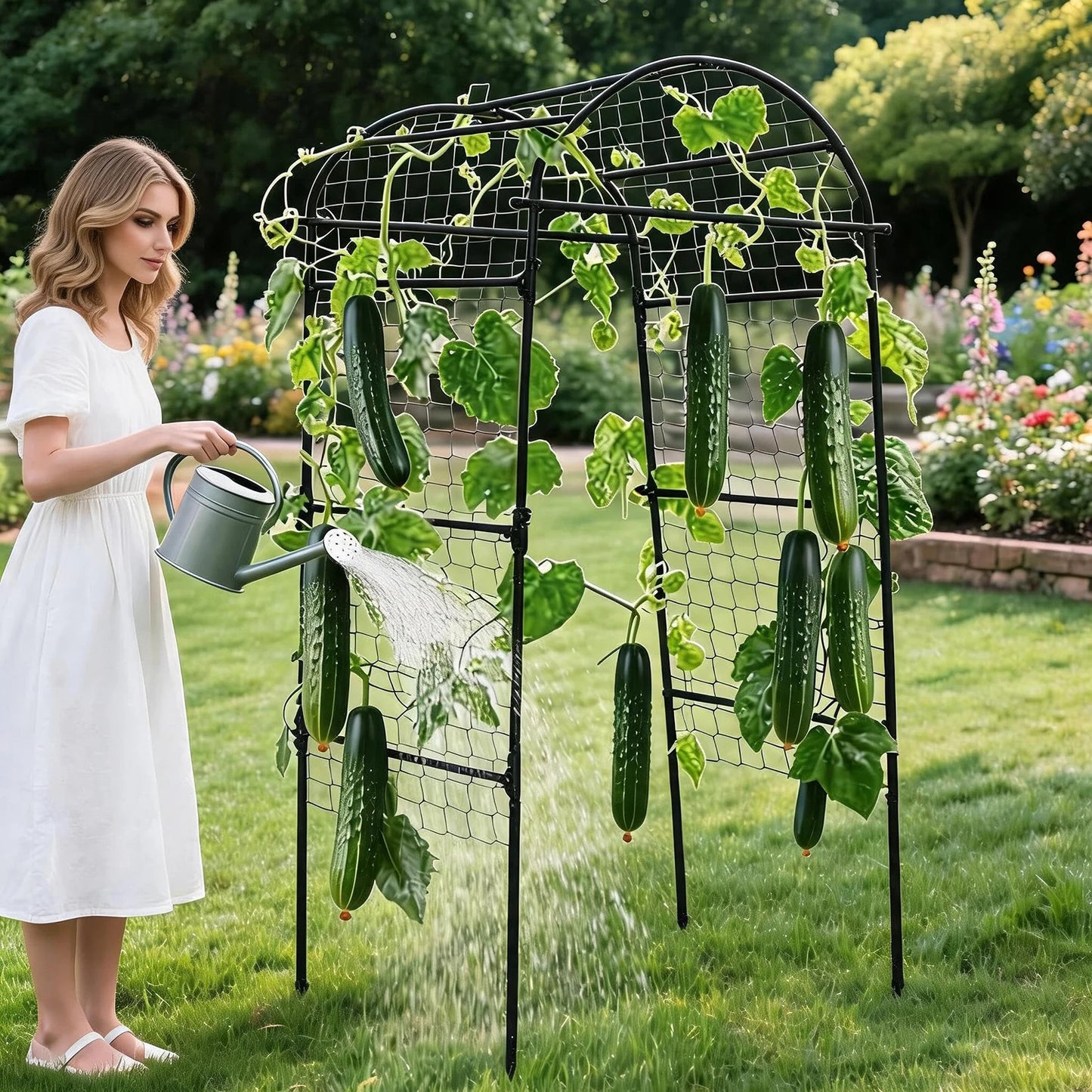 HiMISS Garden Arch Trellis Heavy Duty Plant Support