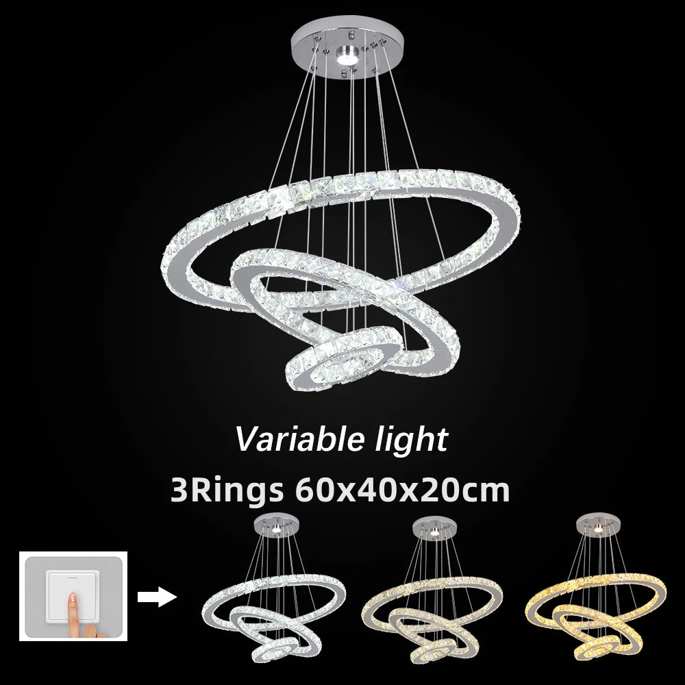 Vinilky Crystal Chandelier Pendant Lights For Living Room And Bedroom