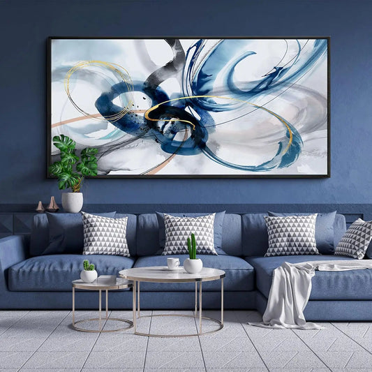Abstract Framed Wall Art for Living Room and Office Decor