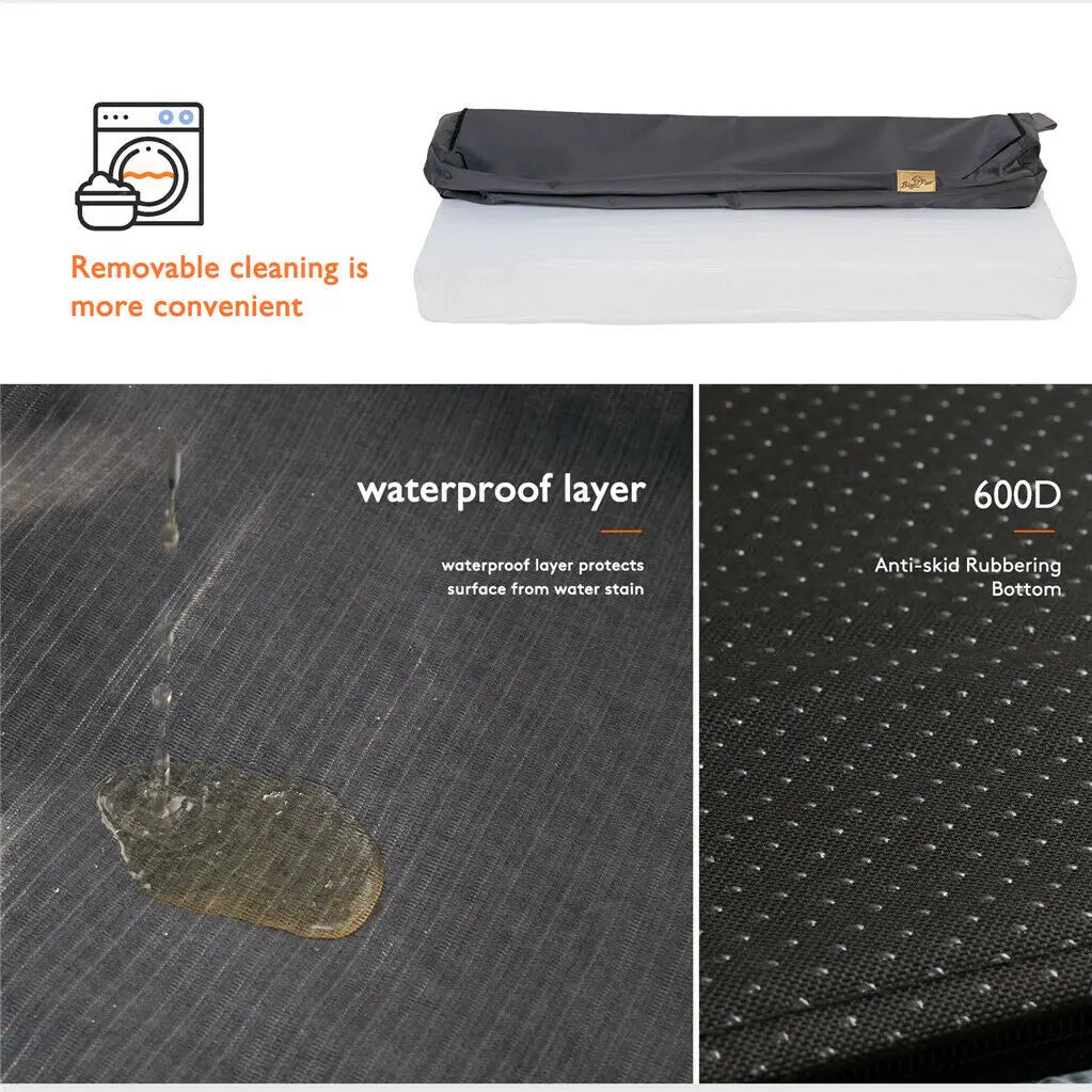 Dog Bed Orthopedic Memory Foam With Washable Cover Waterproof
