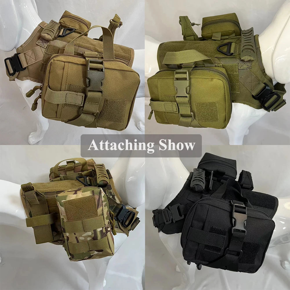PETRAVEL CN Dog Tactical Bags Set Molle Pouches for Harness