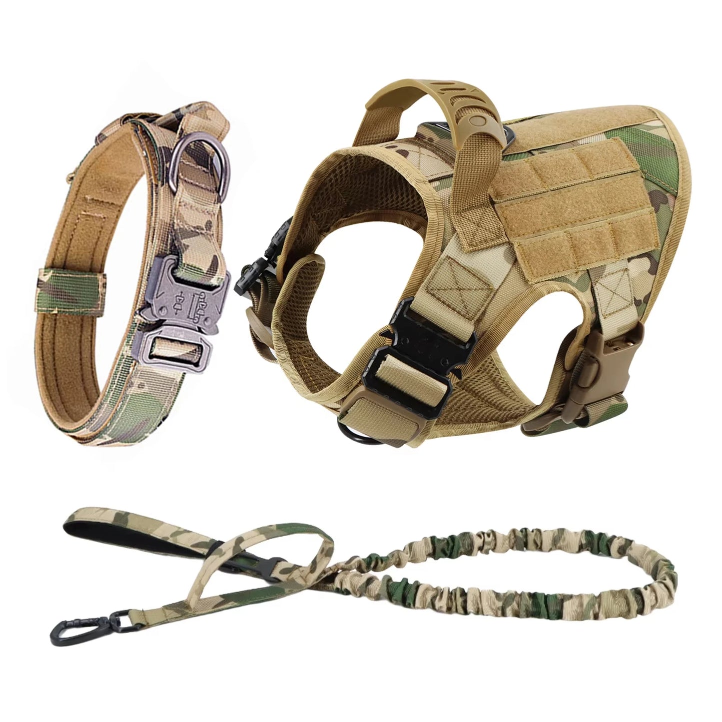 Tactical Dog Harness Leash Set For Medium To Large Dogs