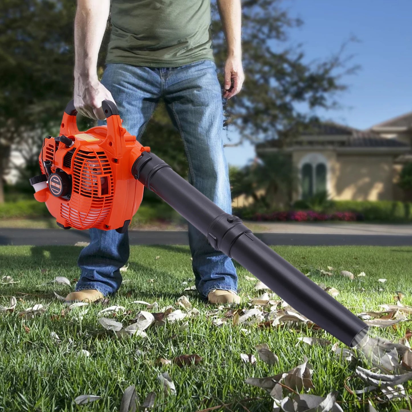 Gas Leaf Blower 25.4cc 2-Stroke, Commercial Handheld Tool