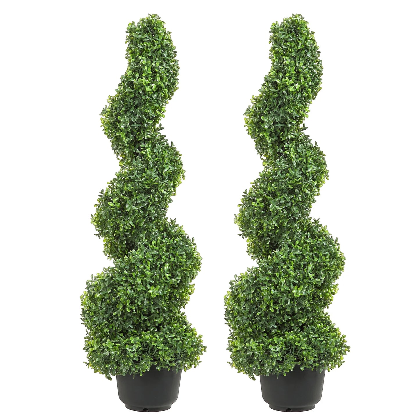 Artificial Boxwood Spiral Topiary Tree For Outdoor Weather Resistant Decor