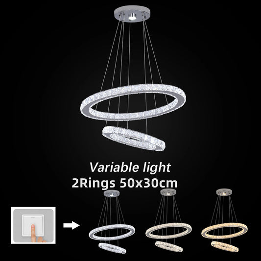 Vinilky Crystal Chandelier Pendant Lights For Living Room And Bedroom