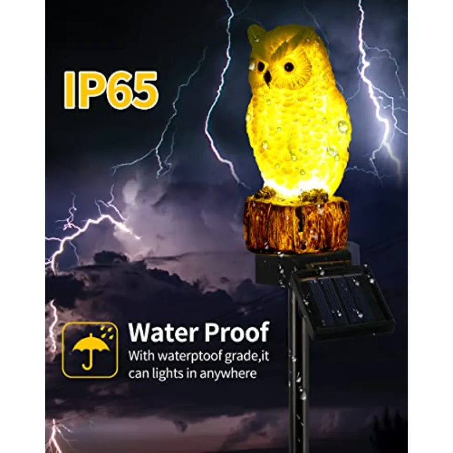 Solar Decorative Garden Stake Lights Waterproof Animal Figurine for Pathway