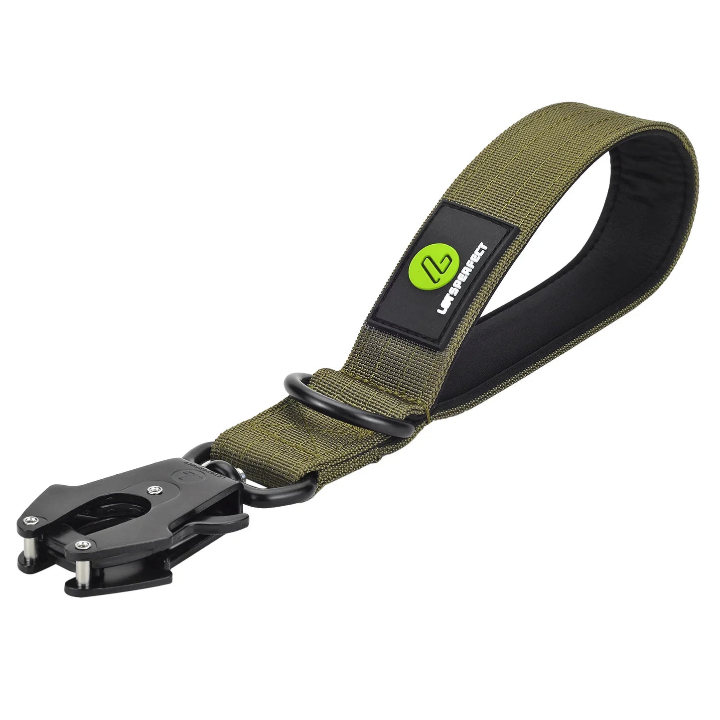 Short Traffic Dog Leash With Padded Handle And Reflective Nylon