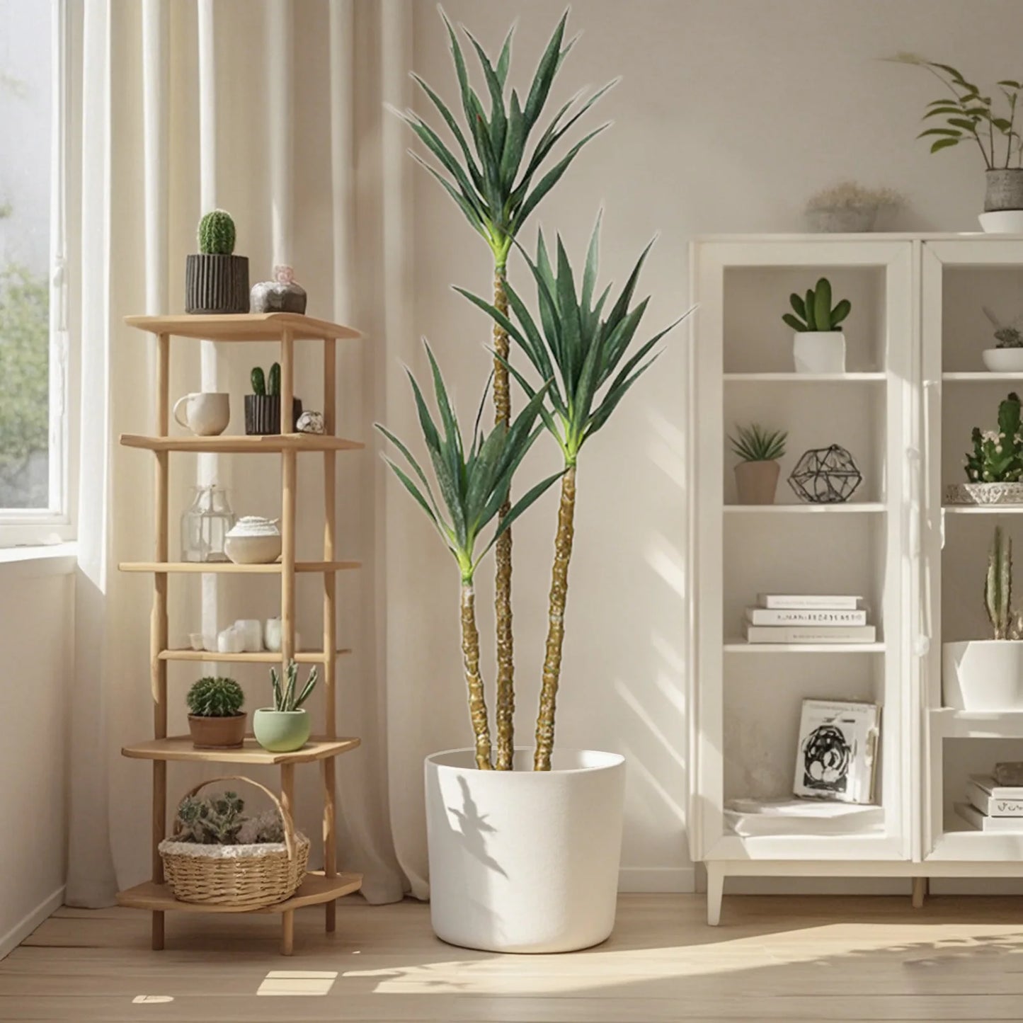 TWISTER.CK Artificial Agave Plant With 3 Stems For Indoor Decor