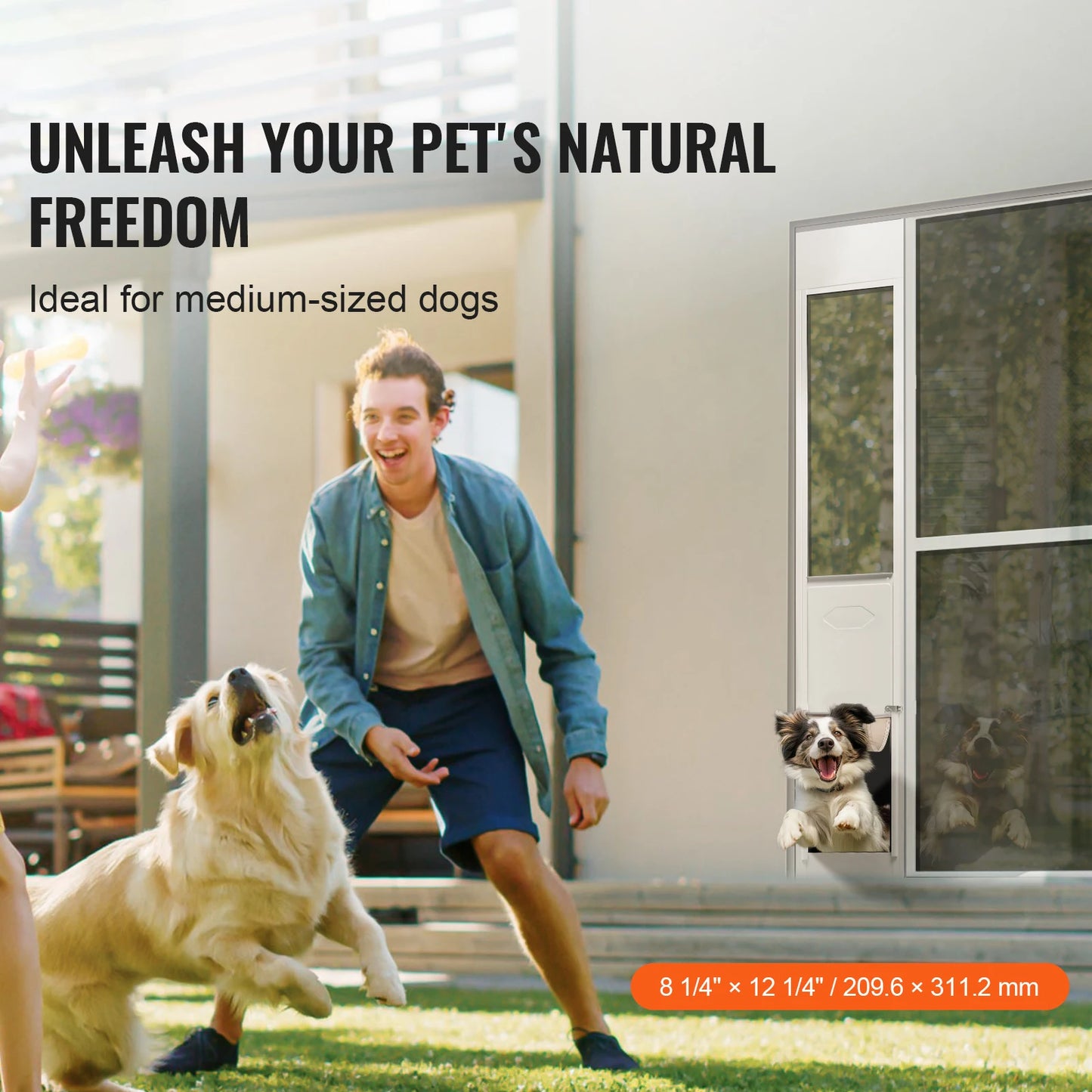 Adjustable Height Dog Door For Sliding Glass Doors Aluminum Frame