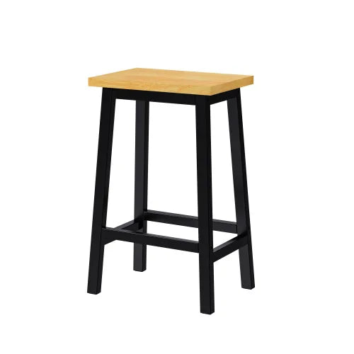 Solid Wood Bar Stools With Footrests Two Pack For Kitchen