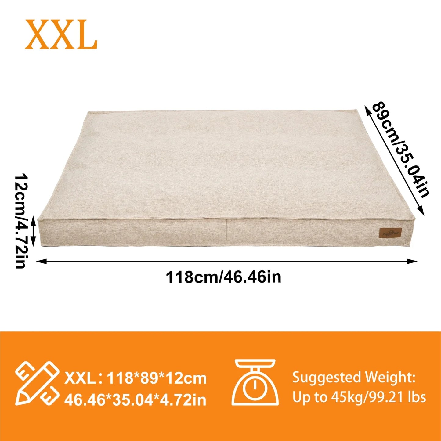 BINGOPAW Ultra Soft Dog Bed Mat With Linen Cover And Foam Base