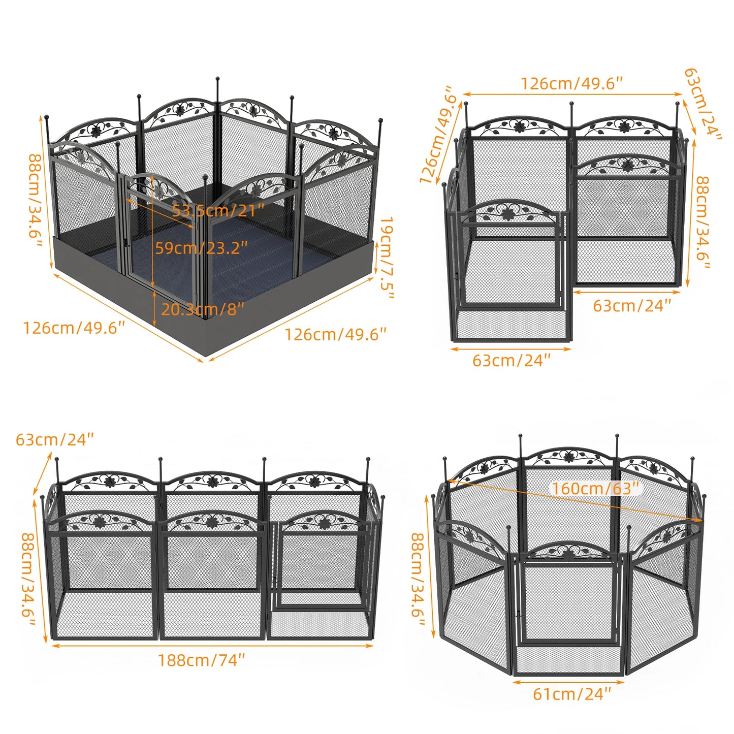BINGOPAW Heavy Duty Dog Playpen For Indoor And Outdoor Use