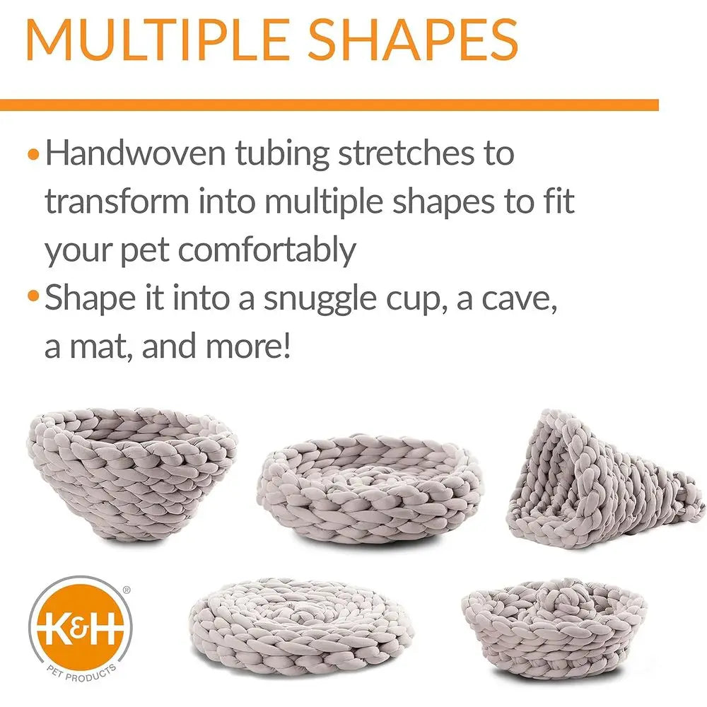 Handwoven Knitted Round Cat Bed Comfortable Nest For Pets