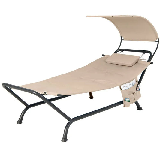 Hanging Hammock With Stand And Canopy Lounge Chair