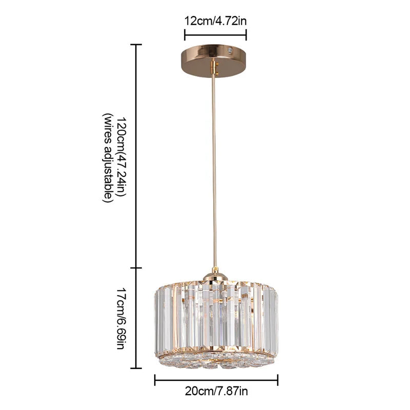GreeLustr Modern Pendant Light Crystal Chandelier For Home Decor