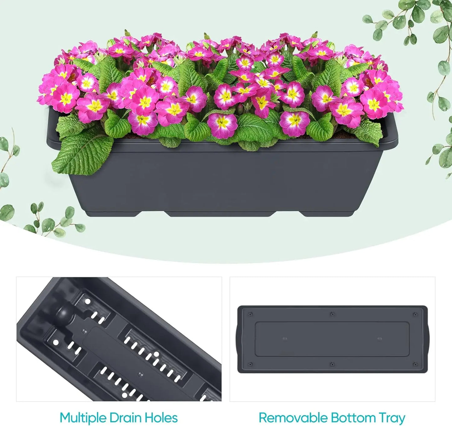 3 Tier Vertical Garden Planter With Drainage Holes And Tray