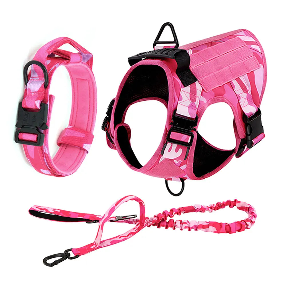 Petravel Military Camouflage Dog Harness Adjustable Vest