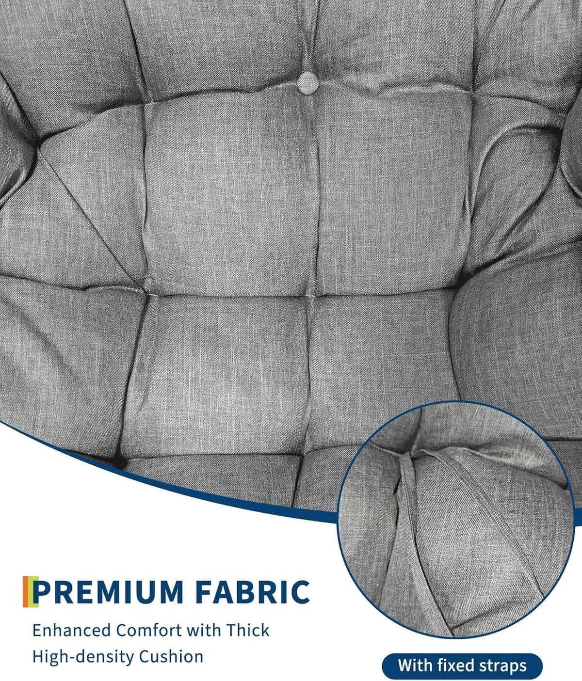 HiMiss Outdoor Papasan Egg Chair With Cushioned Lounge Seat