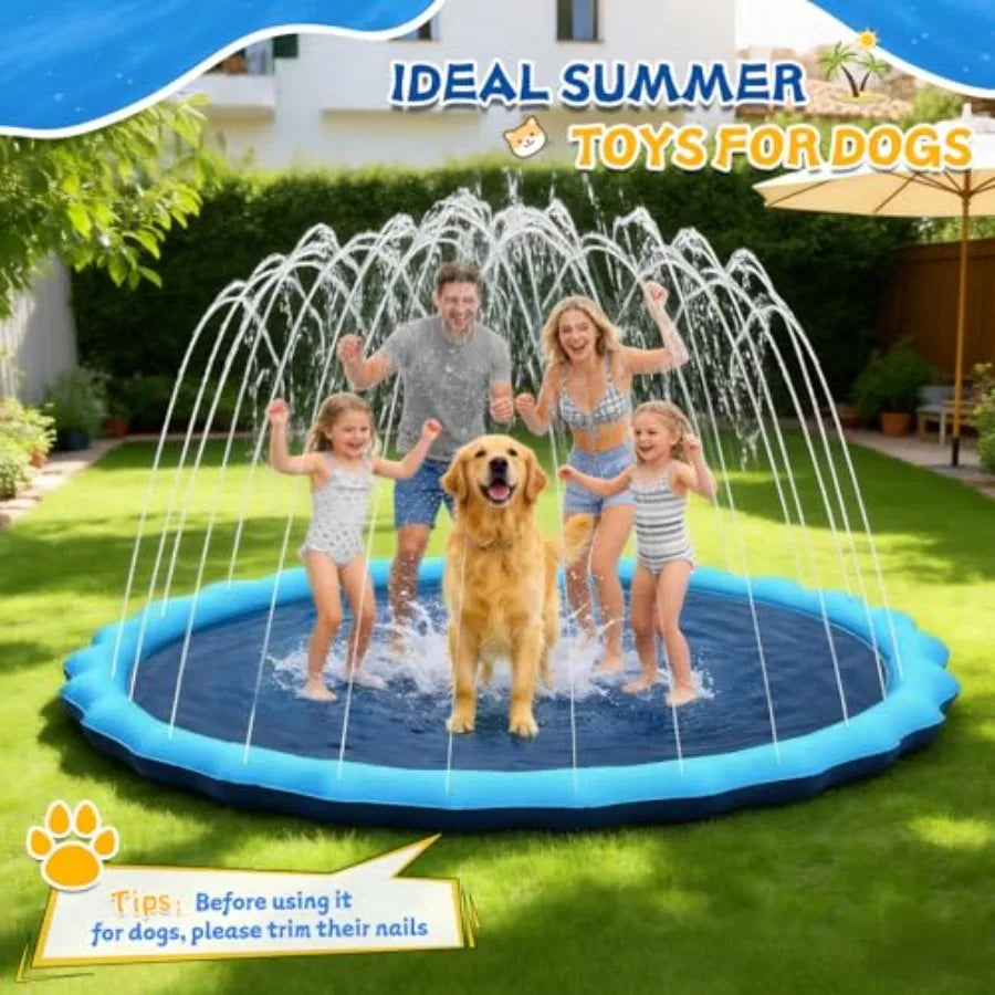 Splash Pad Sprinkler For Kids And Dogs Outdoor Water Play