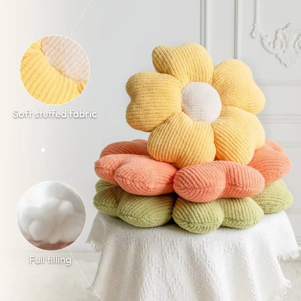 Daisy Flower Pillow Decorative Throw Cushion For Bed And Sofa